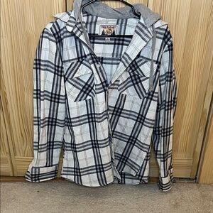 Free Planet Black and White Plaid Sweater